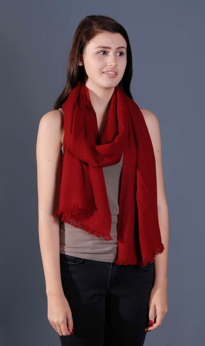 Cashmere scarf without tassels 