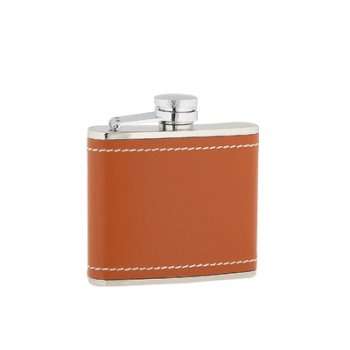 Tan Leather Hipflask
